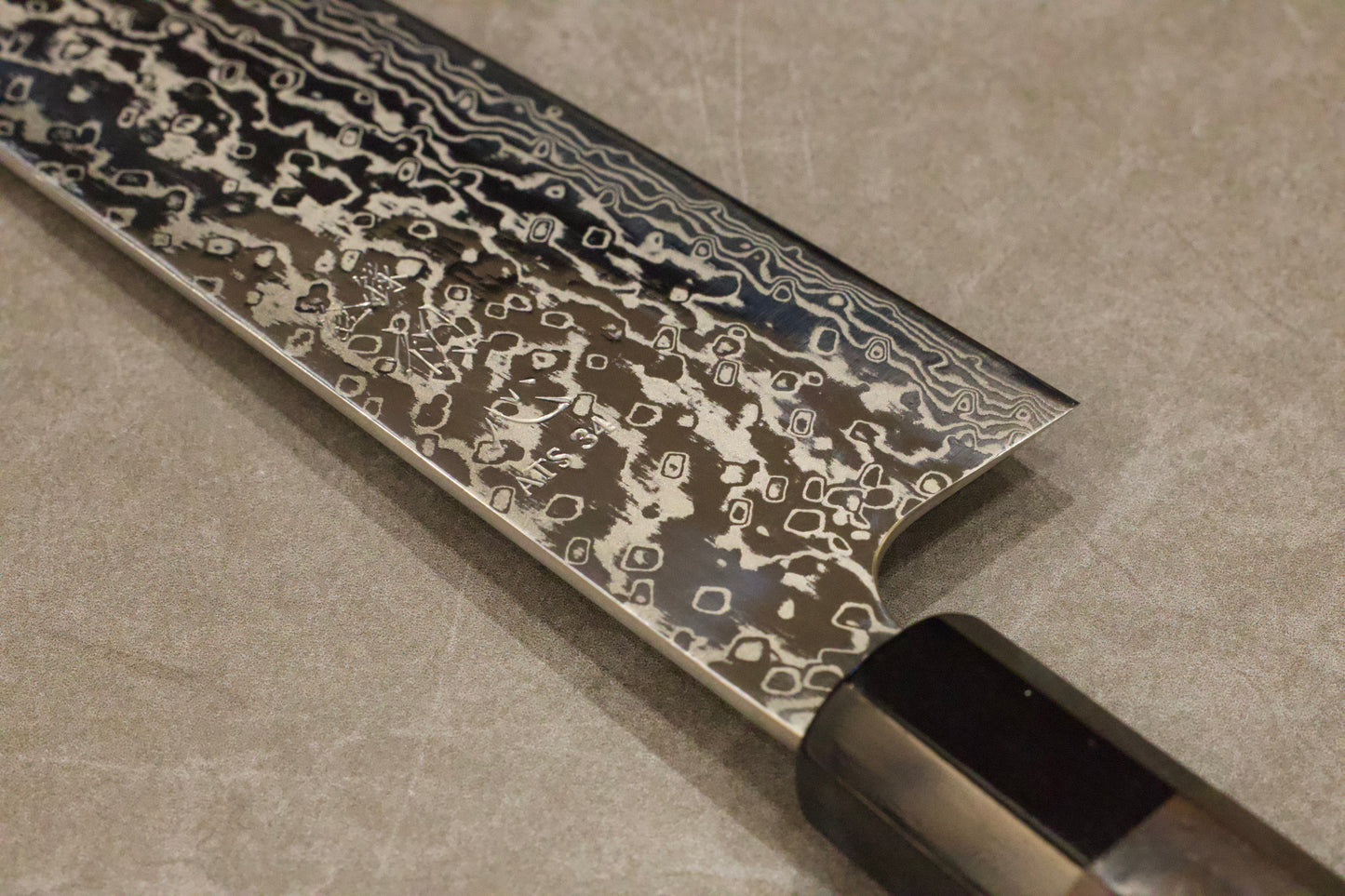 初心弥氏良寬銀河ニッケルダマスカスATS34牛刀240mm/初心弥氏良宽银河系列镍大马ATS34牛刀240mm/EchizenuchiHamono Japanese chef knife Gyuto Yoshihiro Yauji ATS-34