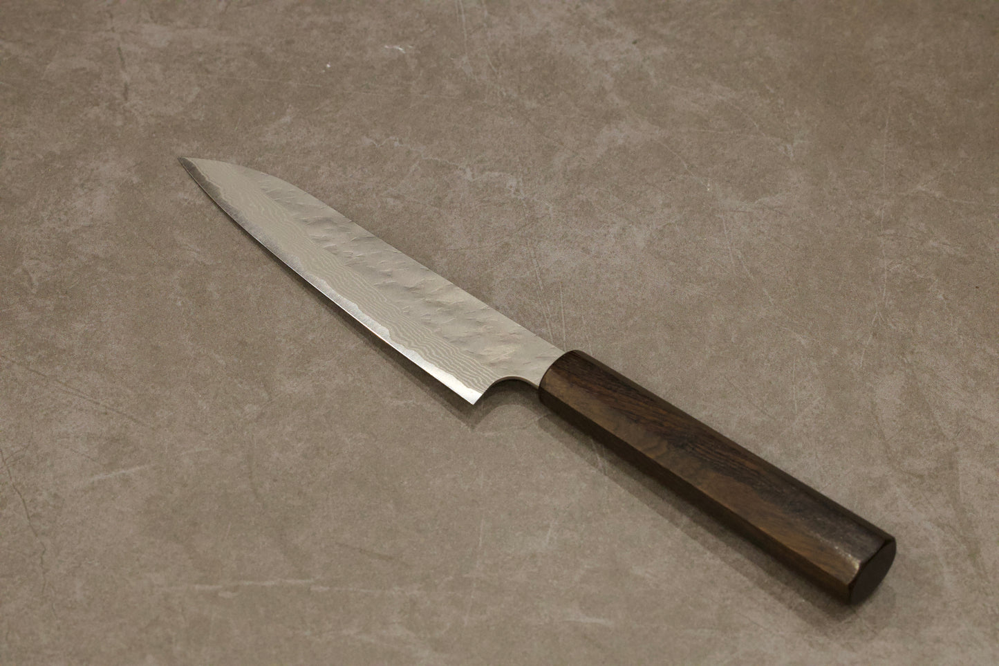 二唐刃物家庭用33层大马士革花纹槌目VG10小刀150mm/家庭用33層ダマスカス槌目VG10ペティナイフ150mm/Nigara Hamono Japanese Petty-Utility knife 33layer Damascus VG10