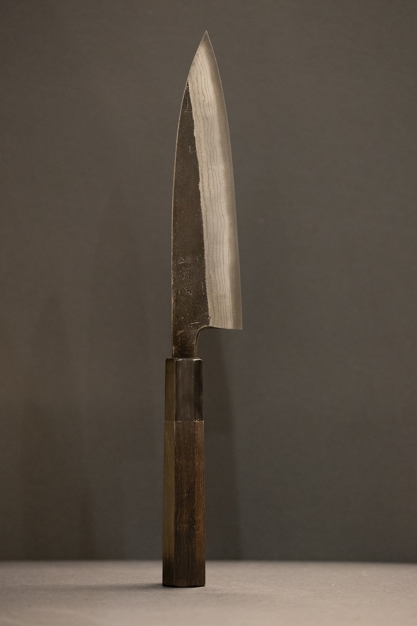 Hatsukokoro Kumokage Aogami #2 Kurouchi Damascus Petty 150mm 初心雲影青二鋼黒打ダマスカスペティナイフ150mm