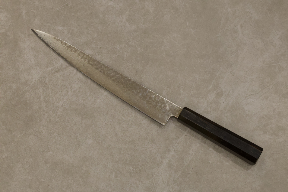 初心VG10ダマスカス槌目筋引270mm/初心VG10大马士革花纹槌目筋引270mm/HATSUKOKOROHAMONO Japanese sujihiki knife VG10 Damascus 270mm