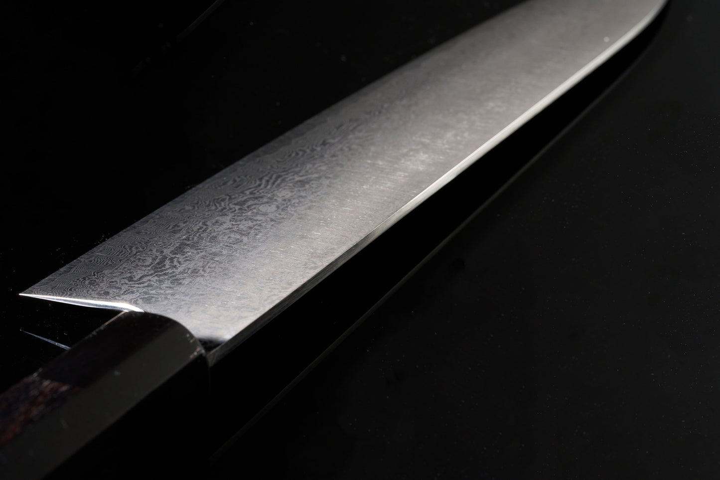 日本主厨刀 牛刀 初心刃物 銀葉系列 大马士革花纹槌目 银三钢 24cm