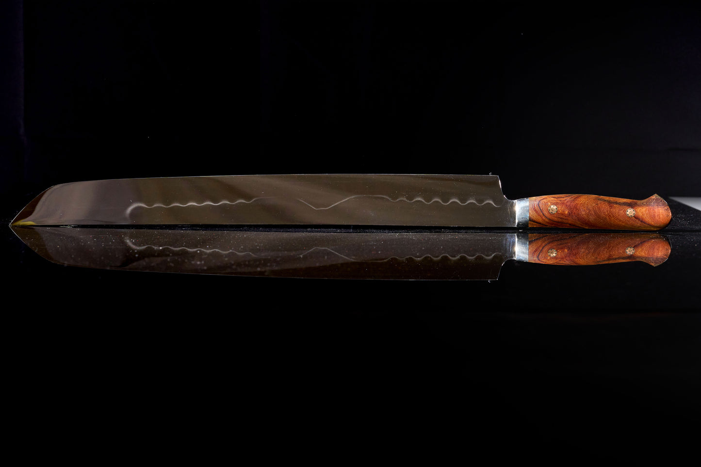 池田美和 富士白本烧先丸筋引 沙漠铁木洋柄 两镜面两富士波浮 白三钢 39cm