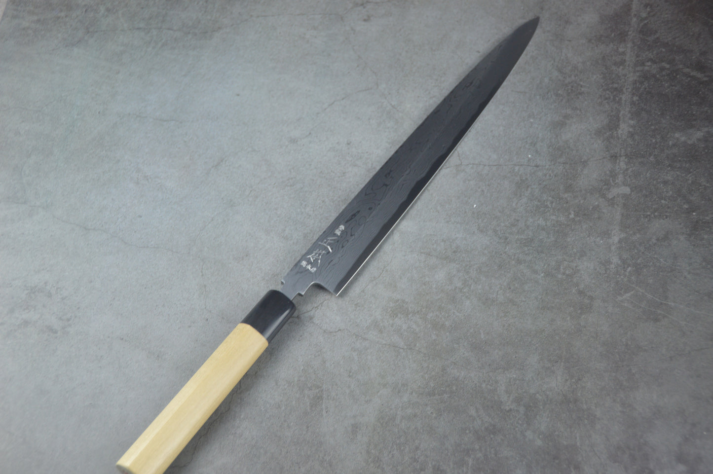 正本总本店日本刺身刀正夫柳刃青纸钢30cm/正本KH0430本霞玉青鋼誂八層打正夫柳刃300mm