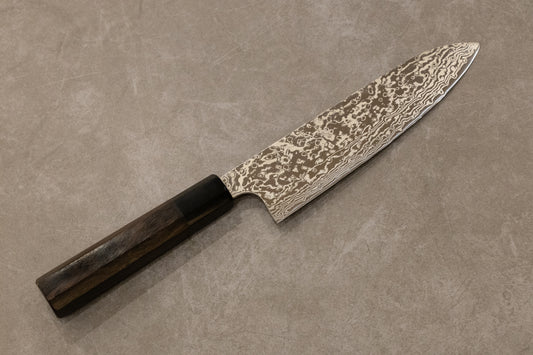 初心弥氏良寬銀河ニッケルダマスカスATS34三徳180mm/初心弥氏良宽银河系列镍大马ATS34三德180mm/ECHIZEN UCHIHAMONO Japanese Santoku knife Yoshihiro Yauji ATS-34