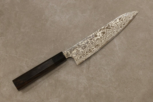 初心弥氏良寬銀河ニッケルダマスカスATS34牛刀210mm/初心弥氏良宽银河系列镍大马ATS34牛刀210mm/ECHIZEN UCHIHAMONO Japanese chef knife Gyuto Yoshihiro Yauji ATS-34