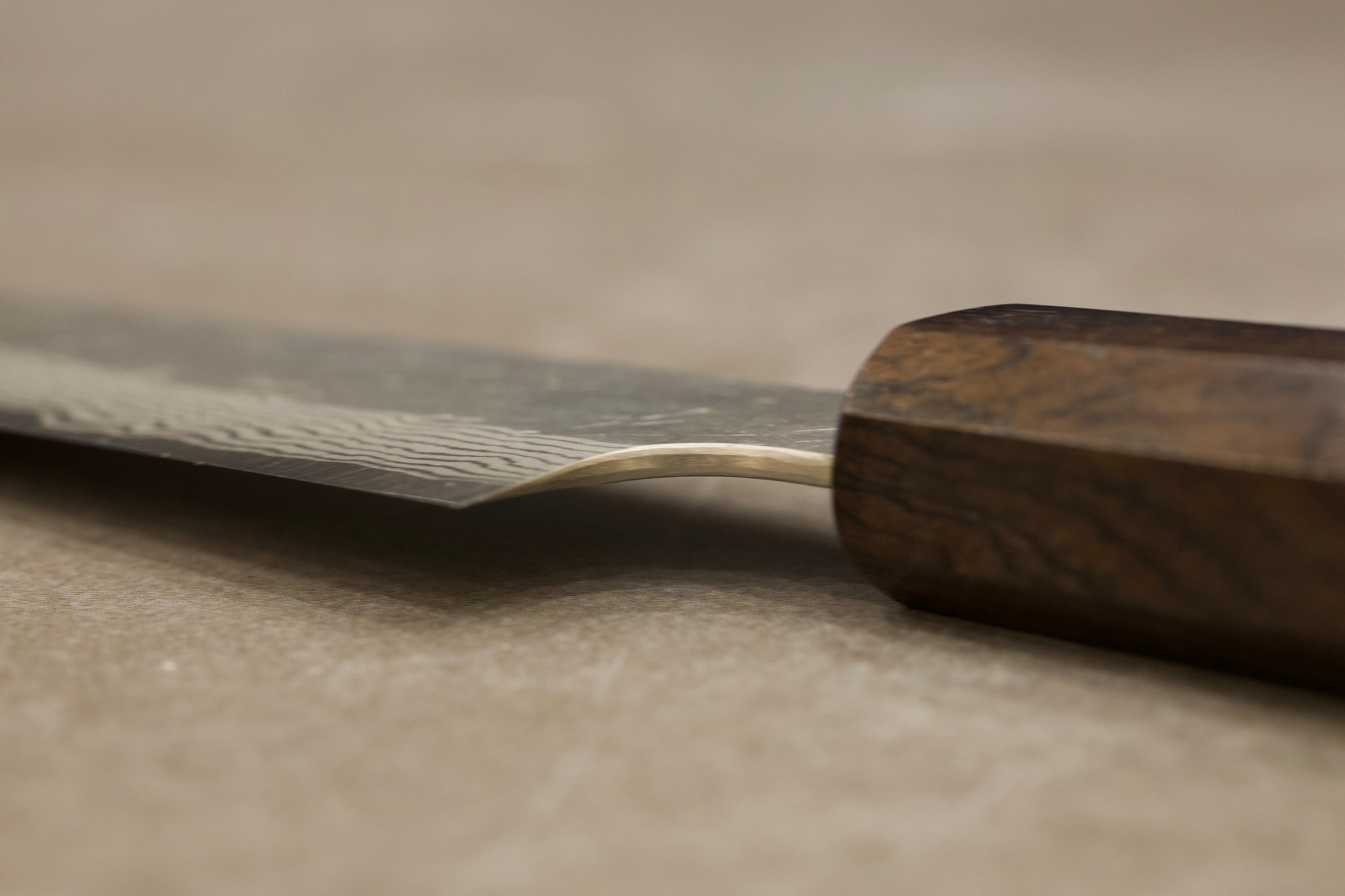 二唐刃物家庭用33层大马士革花纹槌目VG10小刀150mm/家庭用33層