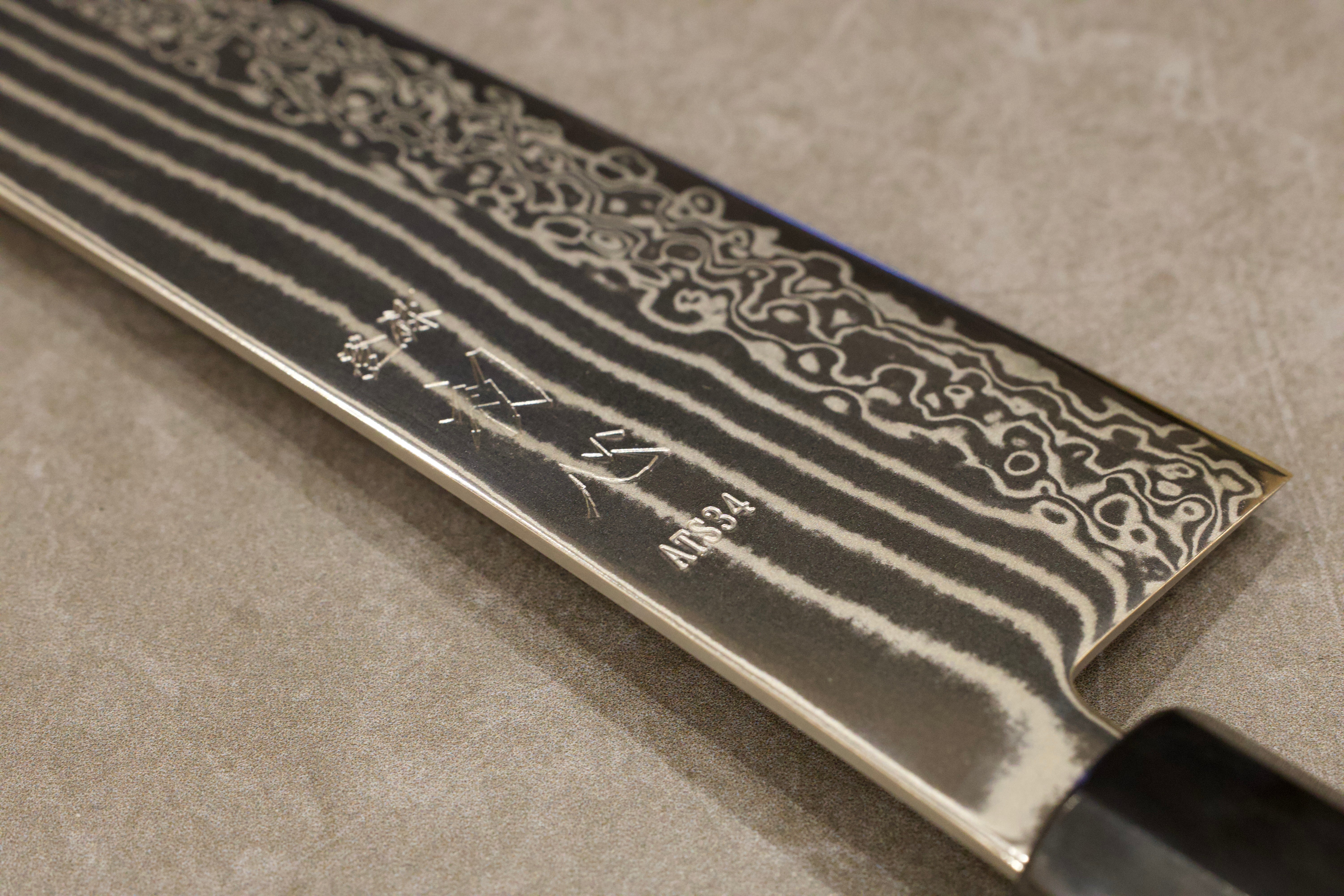 Hatsukokoro Nickel Damascus ATS-34 Kiritsuke Gyuto 240mm 初心刃物