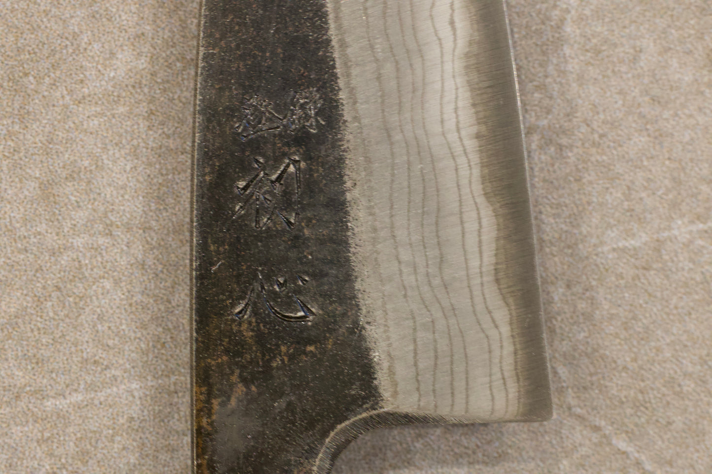 Hatsukokoro Kumokage Aogami #2 Kurouchi Damascus Petty 80mm 初心雲影青二鋼黒打ダマスカスペティナイフ80mm
