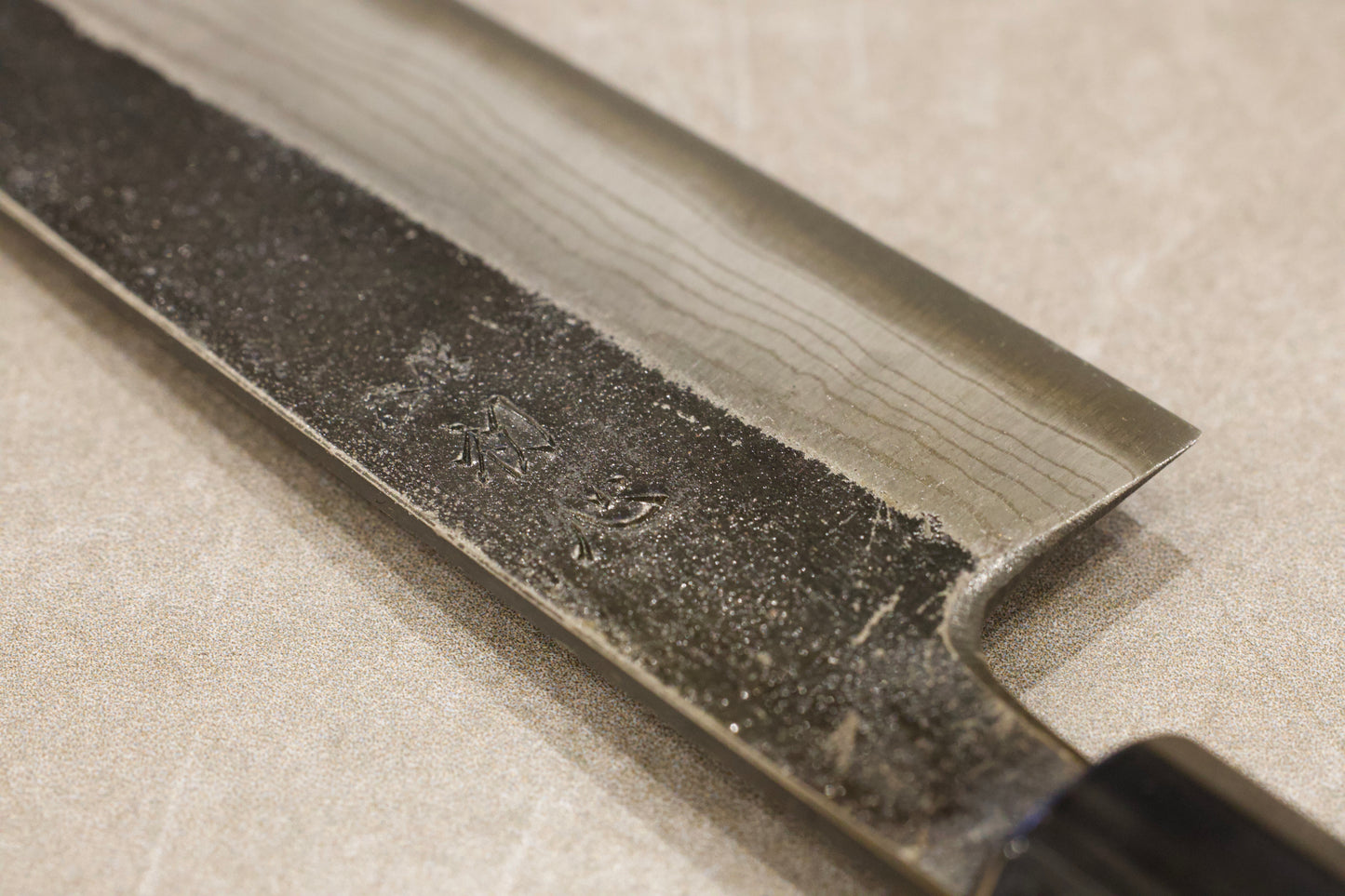Hatsukokoro Kumokage Aogami #2 Kurouchi Damascus Petty 150mm 初心雲影青二鋼黒打ダマスカスペティナイフ150mm