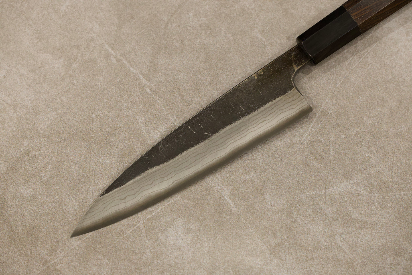 Hatsukokoro Kumokage Aogami #2 Kurouchi Damascus Petty 150mm 初心雲影青二鋼黒打ダマスカスペティナイフ150mm
