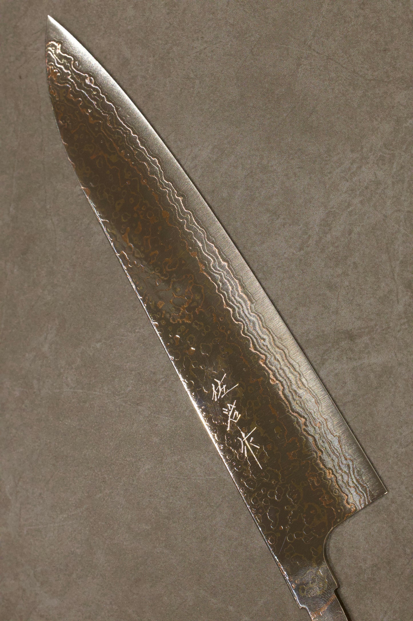Takeshi Saji VG10 Colored Damascus Migaki Gyuto 240mm 佐治武士VG10W有色ダマスカス磨き牛刀240mm