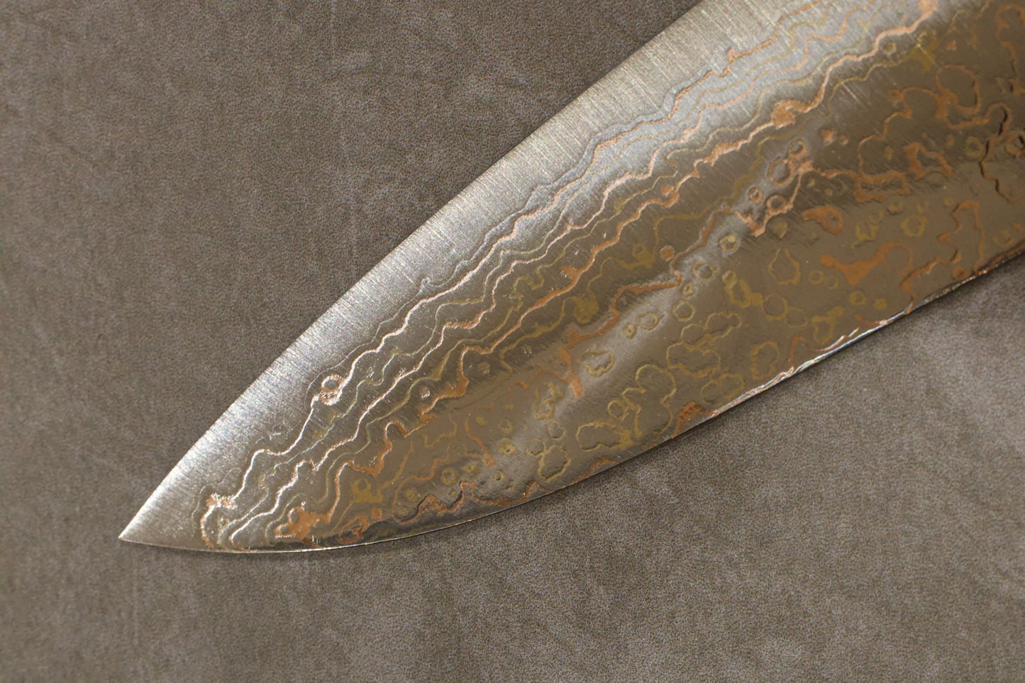 Takeshi Saji VG10 Colored Damascus Migaki Gyuto 240mm 佐治武士VG10W有色ダマスカス磨き牛刀240mm
