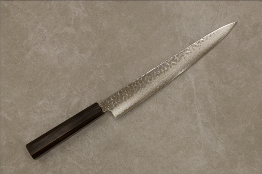 初心VG10ダマスカス槌目筋引270mm/初心VG10大马士革花纹槌目筋引270mm/HATSUKOKOROHAMONO Japanese sujihiki knife VG10 Damascus 270mm