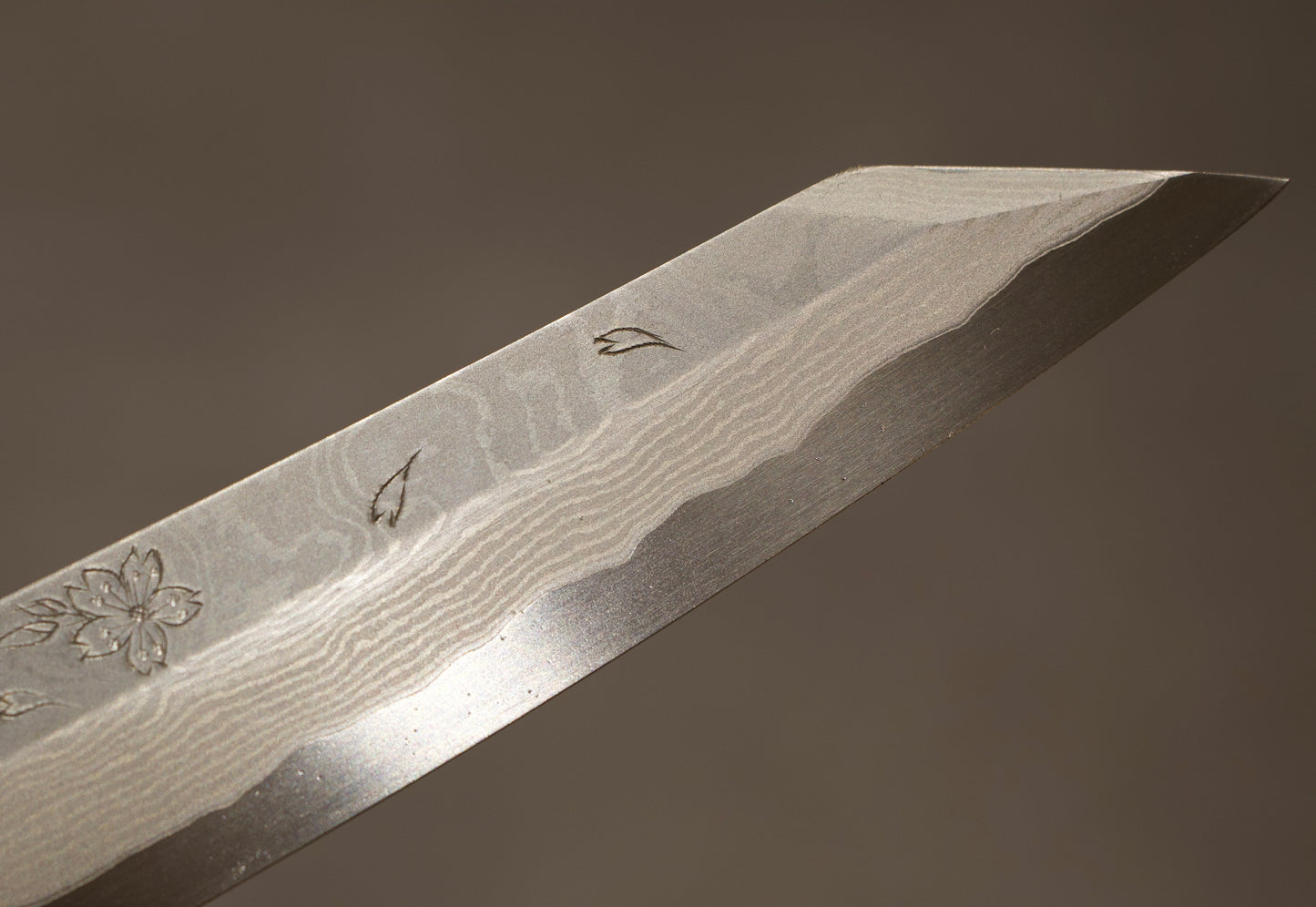 MICHIKO KUBOTA Hanahubuki Damascus Kiritsuke Yanagiba 300mm 堺孝行窪田美知子華吹雪墨流し銀三鋼切付柳刃300mm