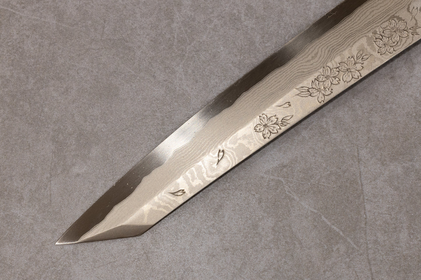 MICHIKO KUBOTA Hanahubuki Damascus Kiritsuke Yanagiba 300mm 堺孝行窪田美知子華吹雪墨流し銀三鋼切付柳刃300mm