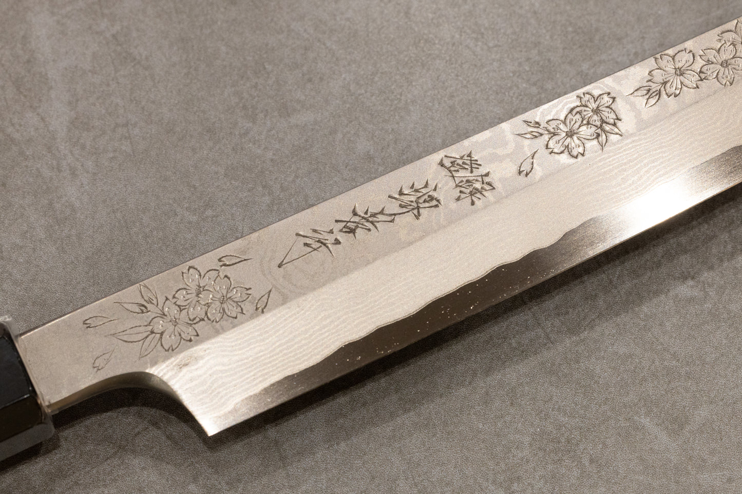 MICHIKO KUBOTA Hanahubuki Damascus Kiritsuke Yanagiba 300mm 堺孝行窪田美知子華吹雪墨流し銀三鋼切付柳刃300mm