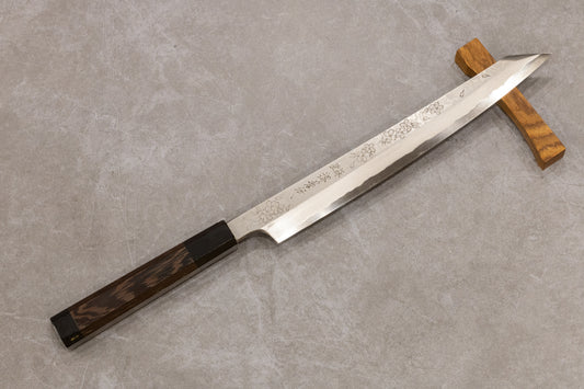 MICHIKO KUBOTA Hanahubuki Damascus Kiritsuke Yanagiba 300mm 堺孝行窪田美知子華吹雪墨流し銀三鋼切付柳刃300mm