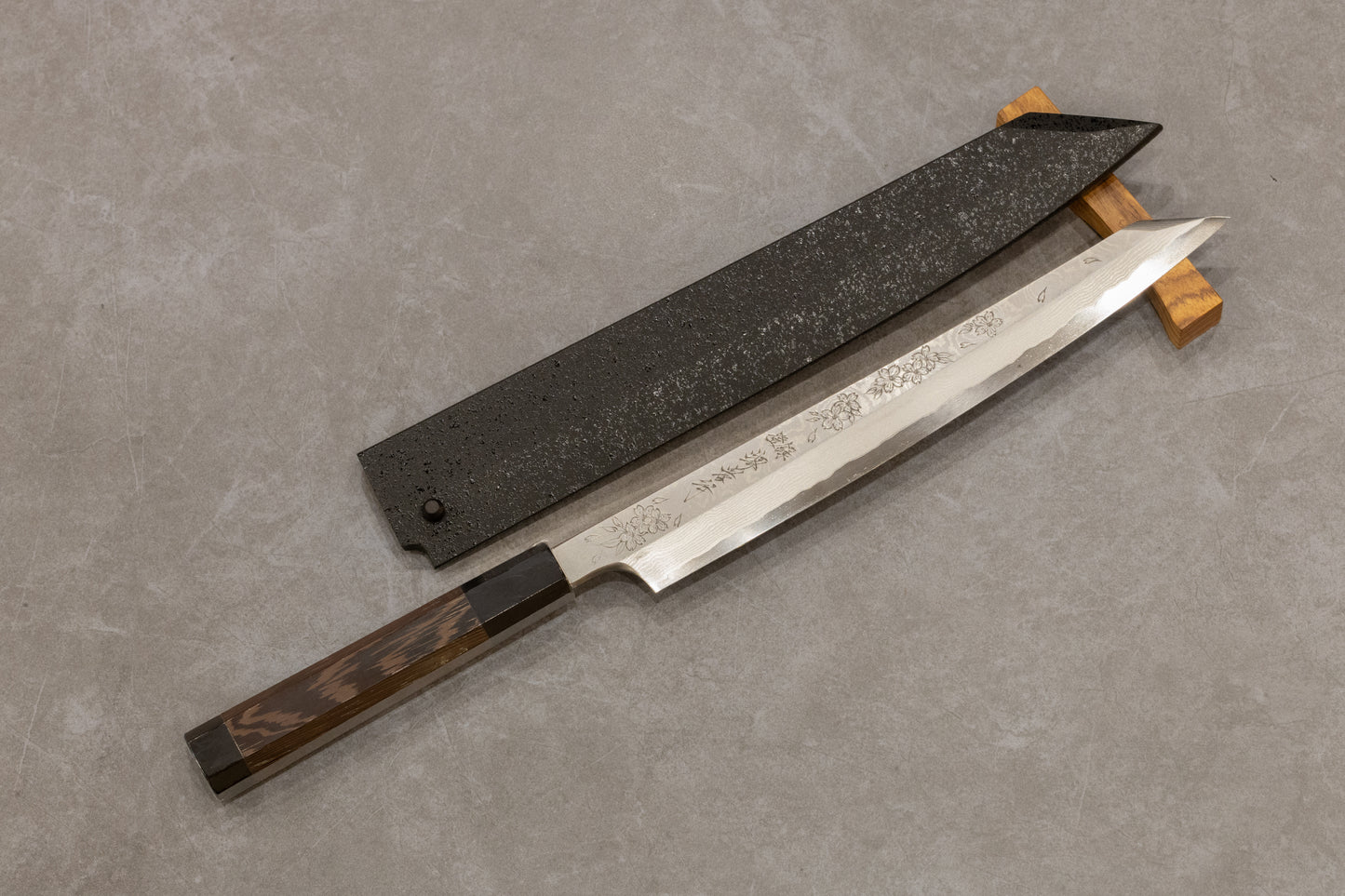 MICHIKO KUBOTA Hanahubuki Damascus Kiritsuke Yanagiba 300mm 堺孝行窪田美知子華吹雪墨流し銀三鋼切付柳刃300mm