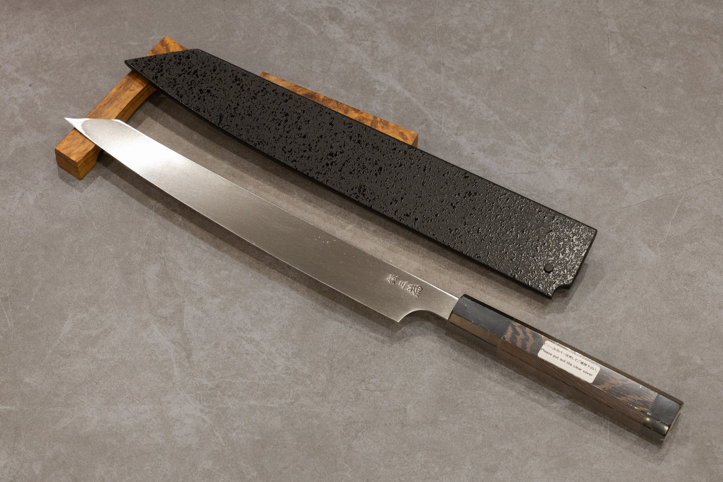 MICHIKO KUBOTA Hanahubuki Damascus Kiritsuke Yanagiba 300mm 堺孝行窪田美知子華吹雪墨流し銀三鋼切付柳刃300mm