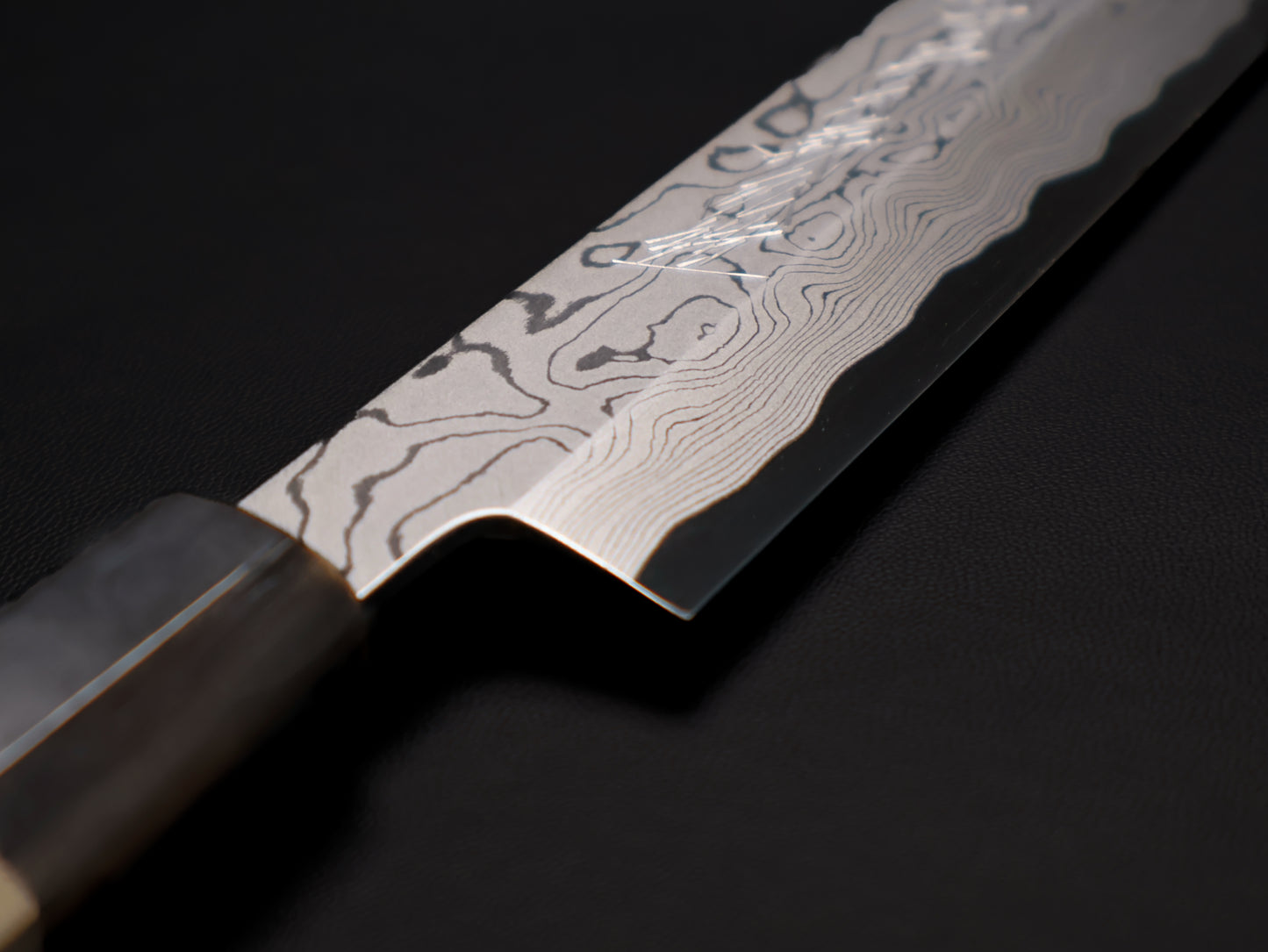 Yamawaki Hamono Suminagashi Aogami #1 Fugubiki（sashimi） 300mm 山脇墨流し青一鋼河豚引ふぐ引300mm