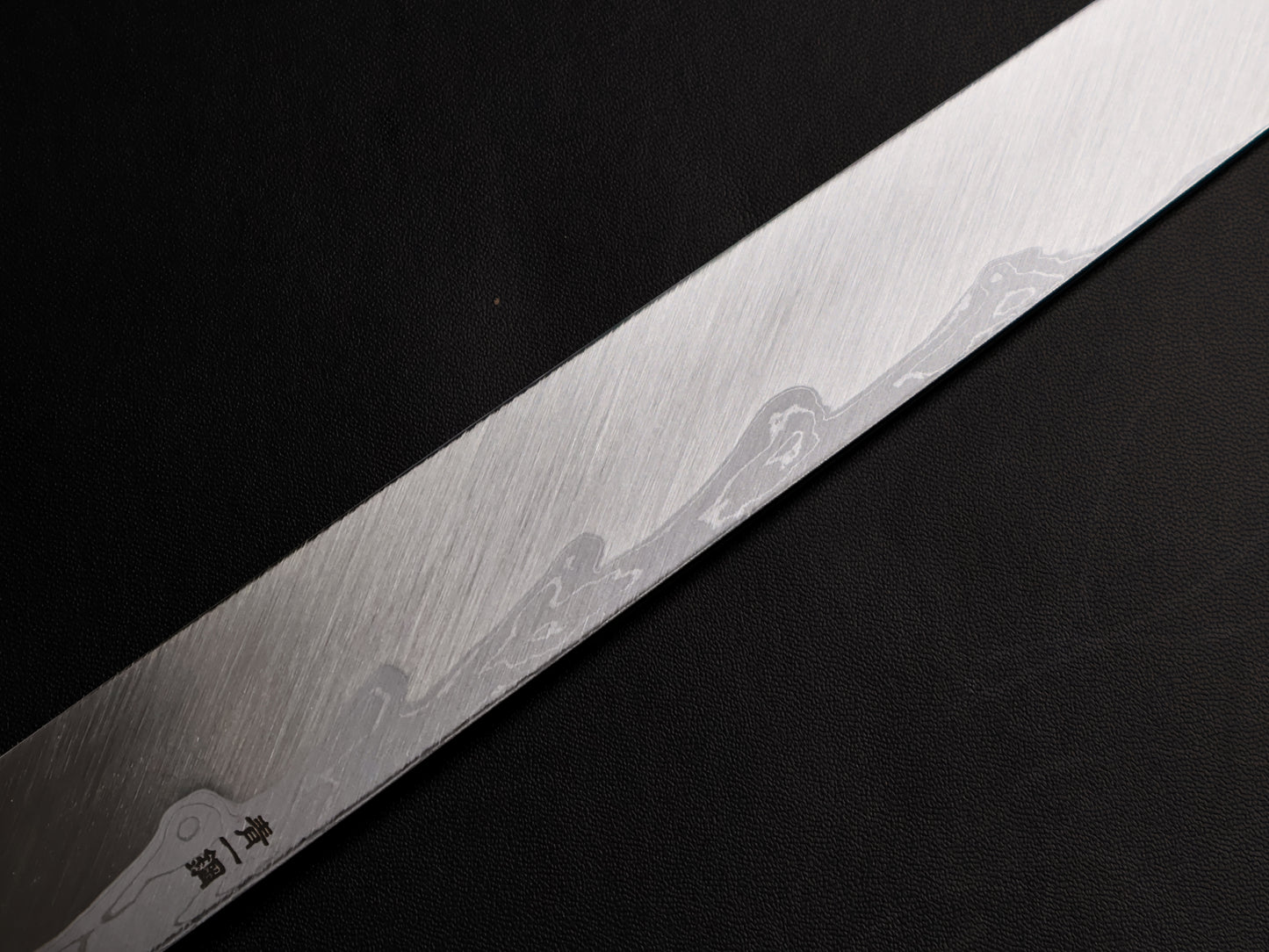 Yamawaki Hamono Suminagashi Aogami #1 Fugubiki（sashimi） 300mm 山脇墨流し青一鋼河豚引ふぐ引300mm