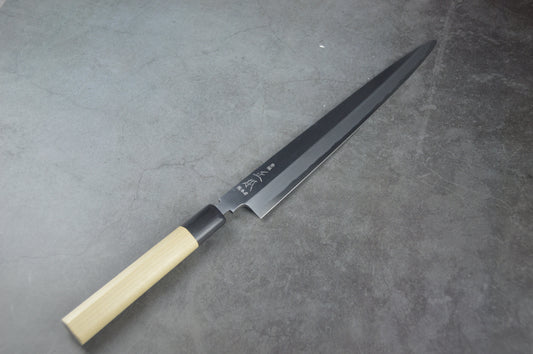 正本总本店日本刺身刀正夫柳刃青二钢30cm/正本KA0430本霞玉青鋼誂正夫柳刃300mm