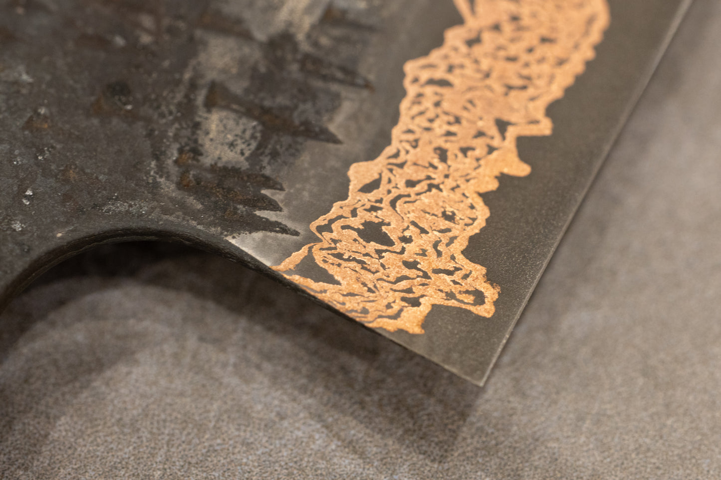Hatsukokoro Yorokobi Colored Damascus SLD Bunka 165mm 初心よろこびSLD有色ダマスカス槌目文化165mm