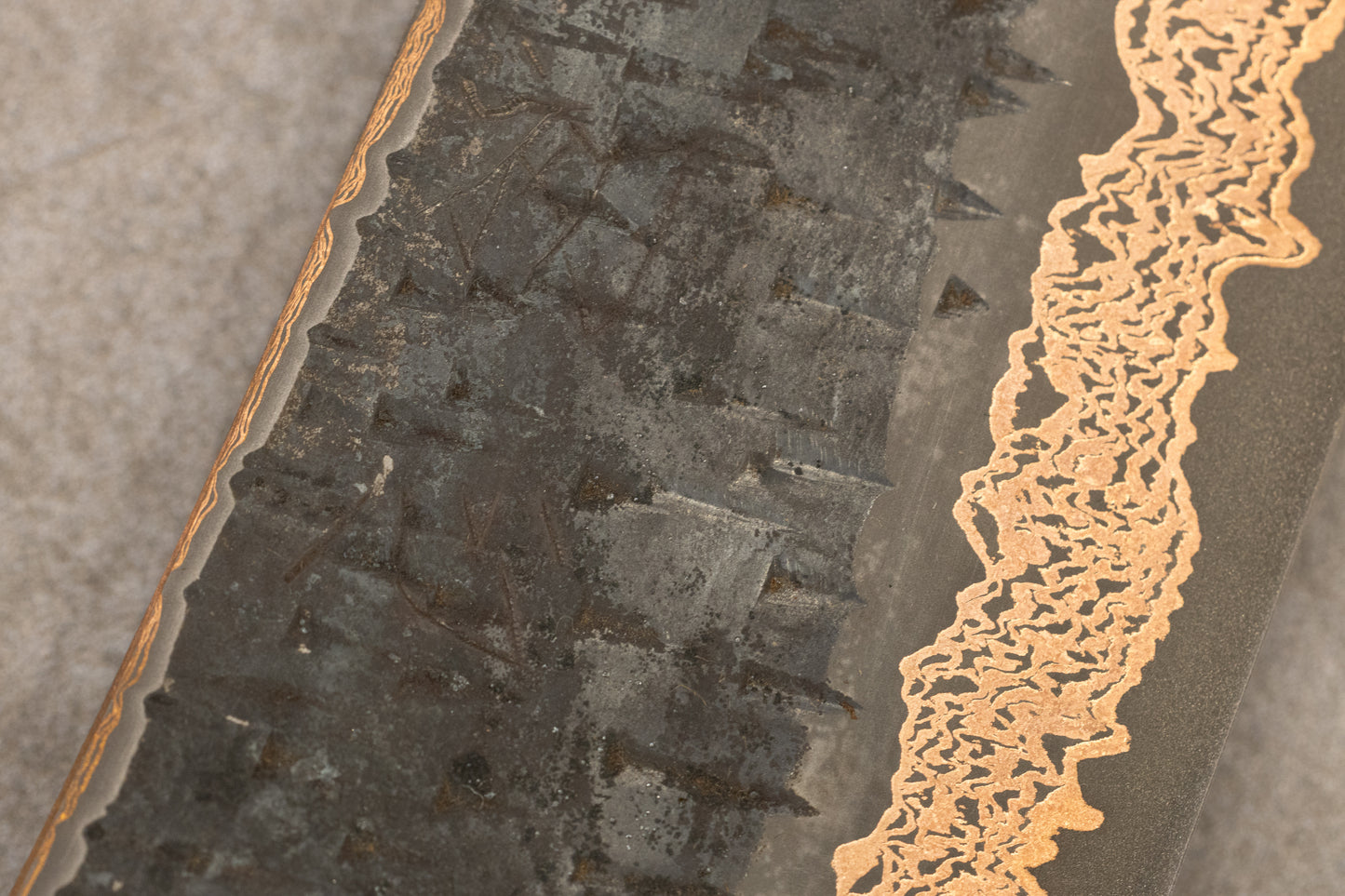Hatsukokoro Yorokobi Colored Damascus SLD Bunka 165mm 初心よろこびSLD有色ダマスカス槌目文化165mm