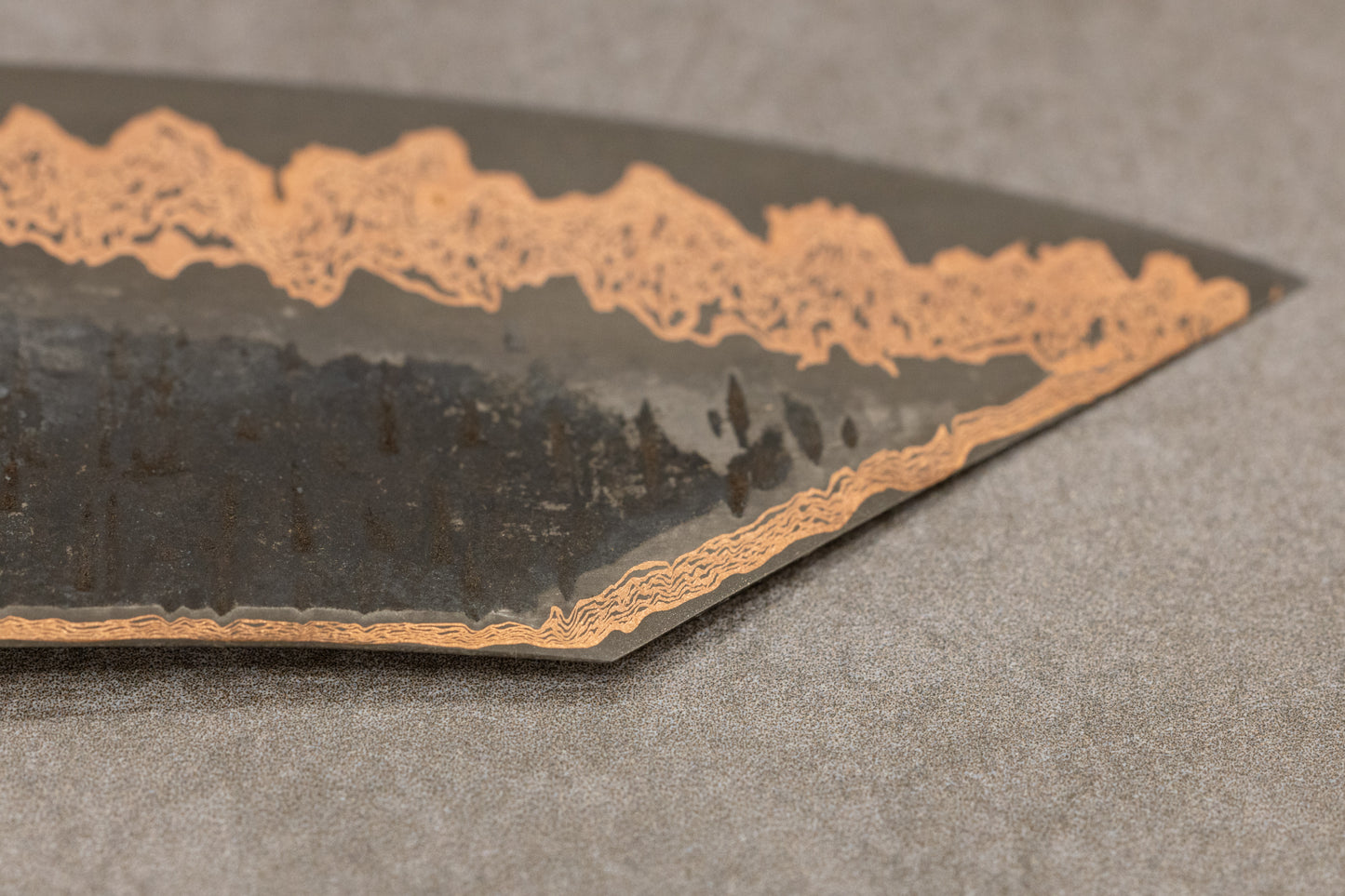 Hatsukokoro Yorokobi Colored Damascus SLD Bunka 165mm 初心よろこびSLD有色ダマスカス槌目文化165mm