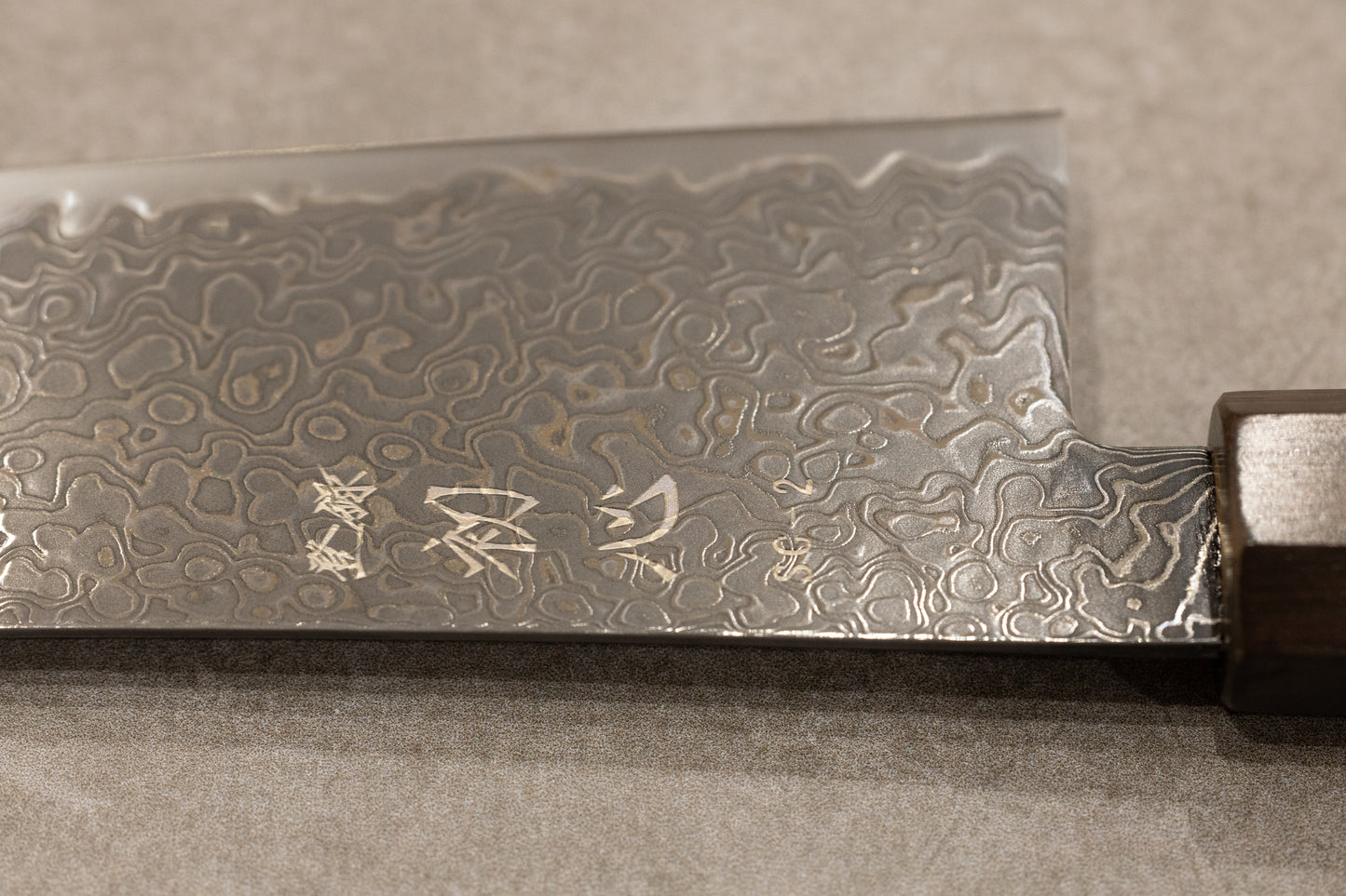Hatsukokoro Ryuhyo Black Damascus SG2 Gyuto 240mm 初心流氷黒染めSG2ダマスカス牛刀240mm