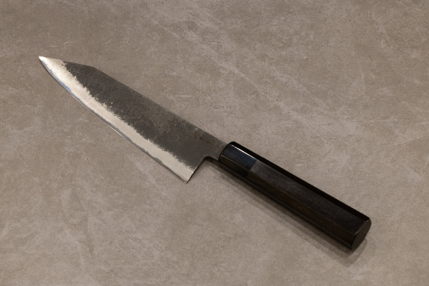 Shigeki Tanaka Aogami #2 Stainless Clad Kurouchi Kiritsuke Gyuto 210mm 田中誠貴青二鋼ステンレスクラッド黒打切付牛刀210mm