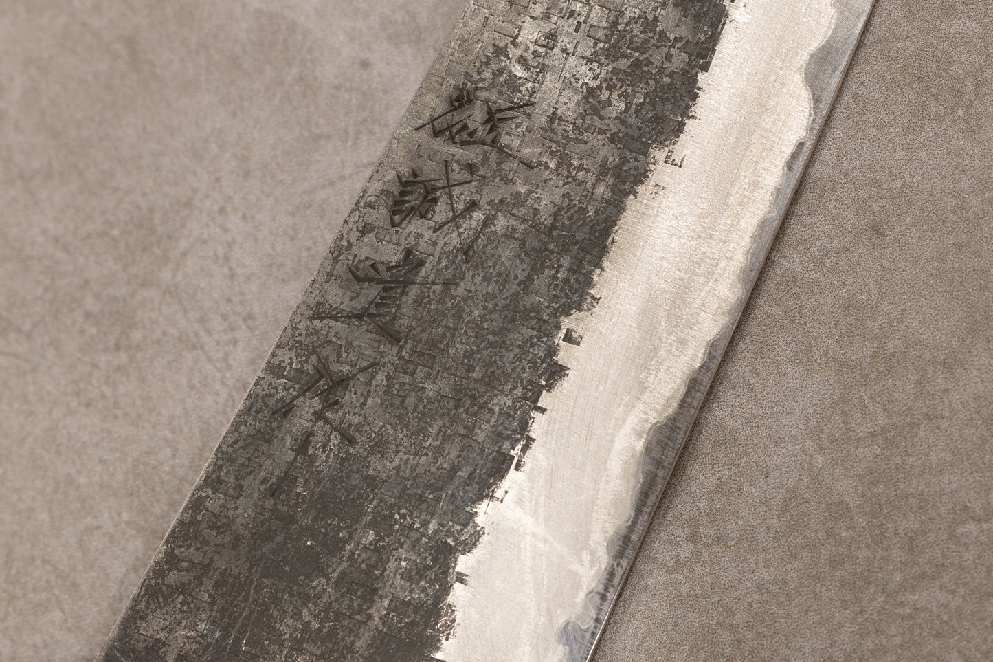 Shigeki Tanaka Aogami #2 Stainless Clad Kurouchi Kiritsuke Gyuto 240mm 田中誠貴青二鋼ステンレスクラッド黒打切付牛刀240mm