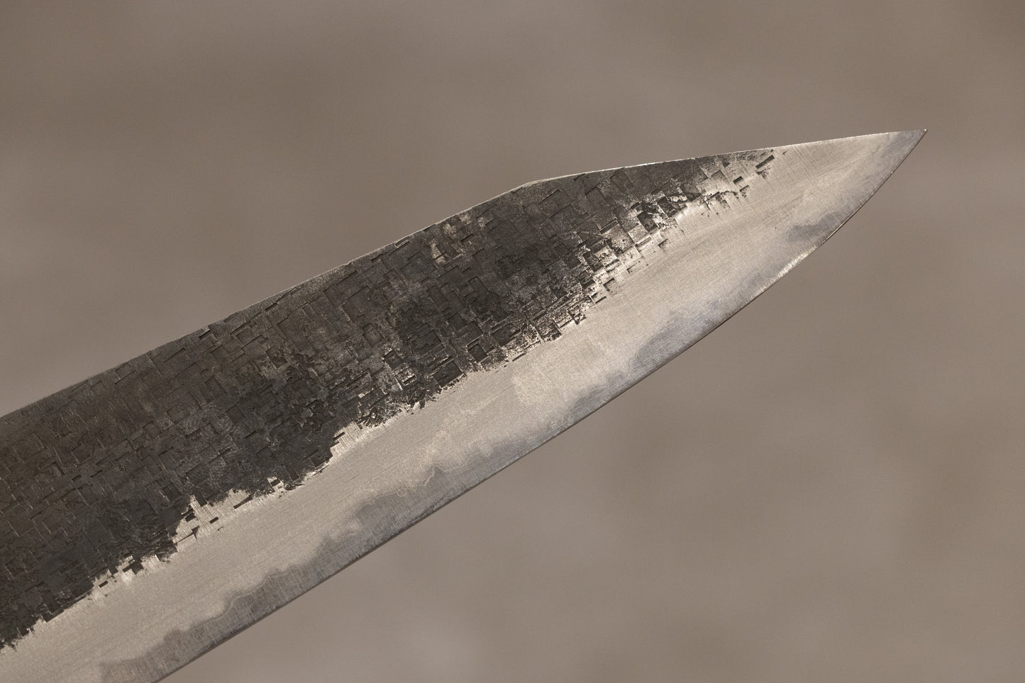 Shigeki Tanaka Aogami #2 Stainless Clad Kurouchi Kiritsuke Gyuto 240mm 田中誠貴青二鋼ステンレスクラッド黒打切付牛刀240mm