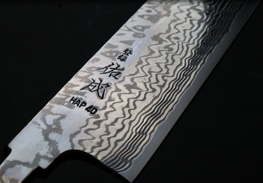 SUKENARI Damascus HAP40 Kiritsuke Gyuto 240mm 佑成HAP40ダマスカス切付牛刀240mm
