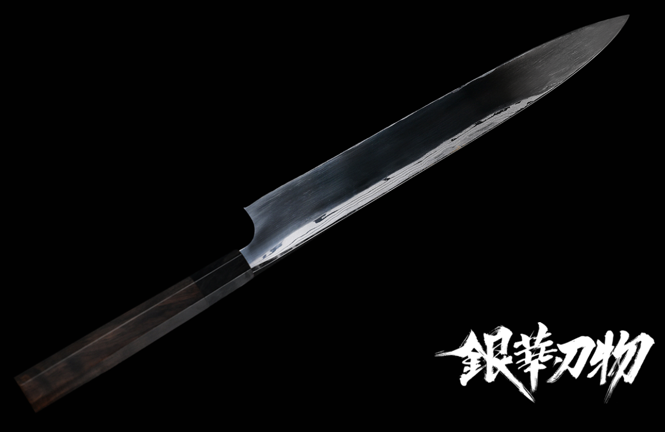 HATSUKOKORO ECHIZEN Yauji Aogami #2 Damascus Yanagiba 300mm 初心越前弥氏良寬青二鋼ダマスカス正夫柳刃300mm